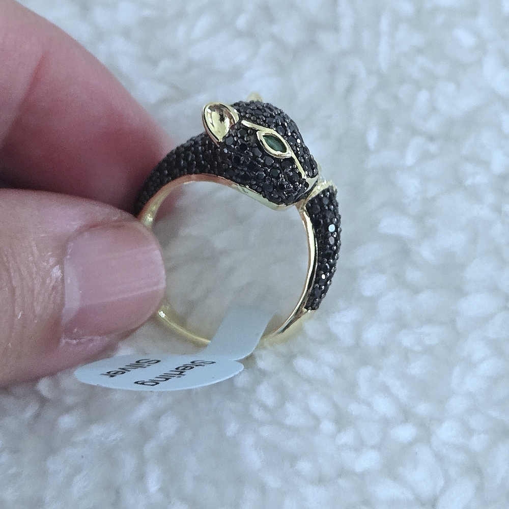 Cote d'Argent Black🖤 Panther Bypass Ring💍 - NWT - Picture 10 of 15